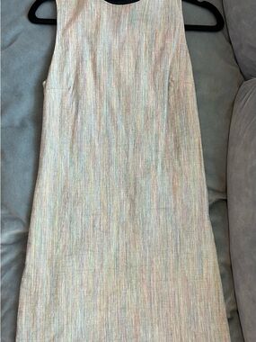 Theory Iridescent Pastel Stripe A-Line Dress